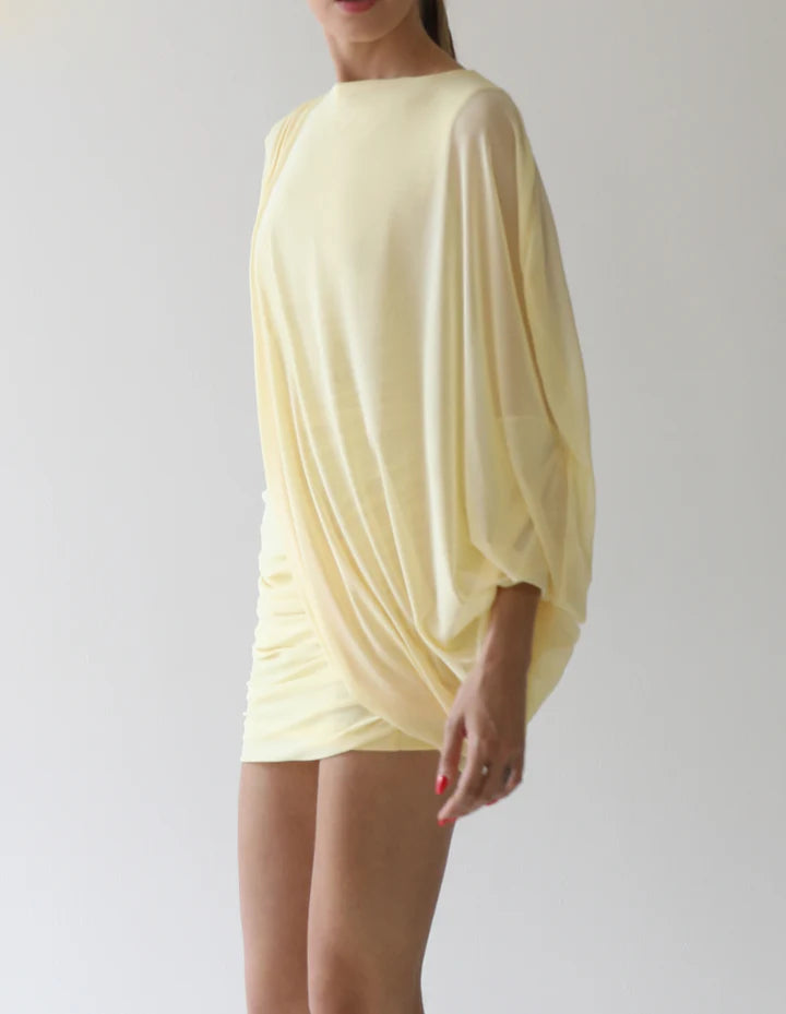 RUFFLED COVER DRESS