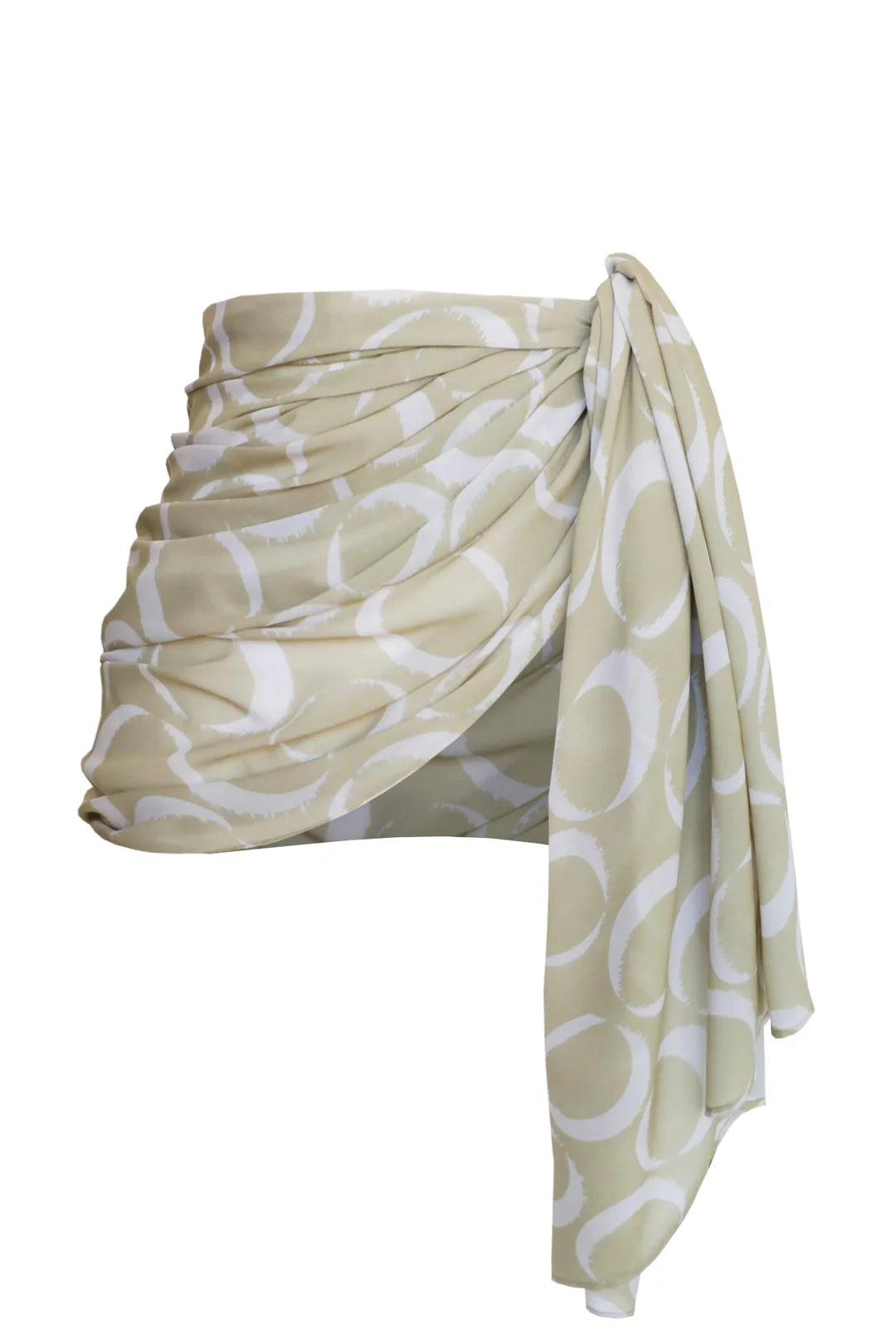 SARONG MESH GREEN BACKGROUND RING PRINT