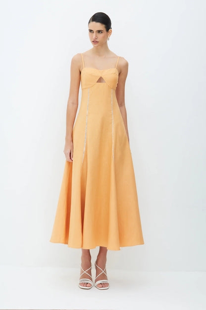 VESTIDO MIDI CORTE IMPERIO