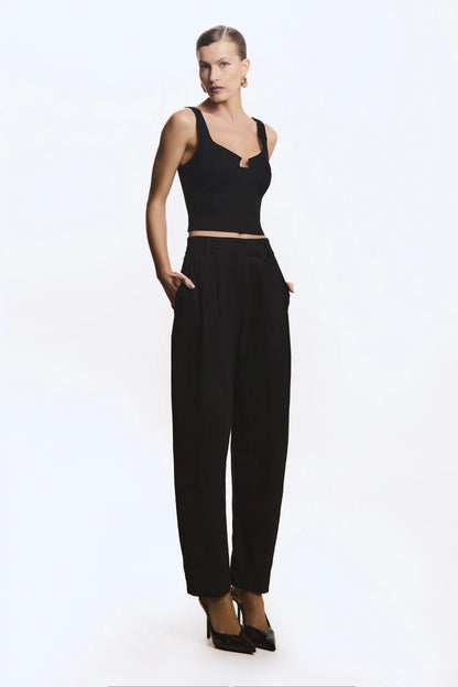 CALCA BAGGY ESTRUCTURADO NEGRO