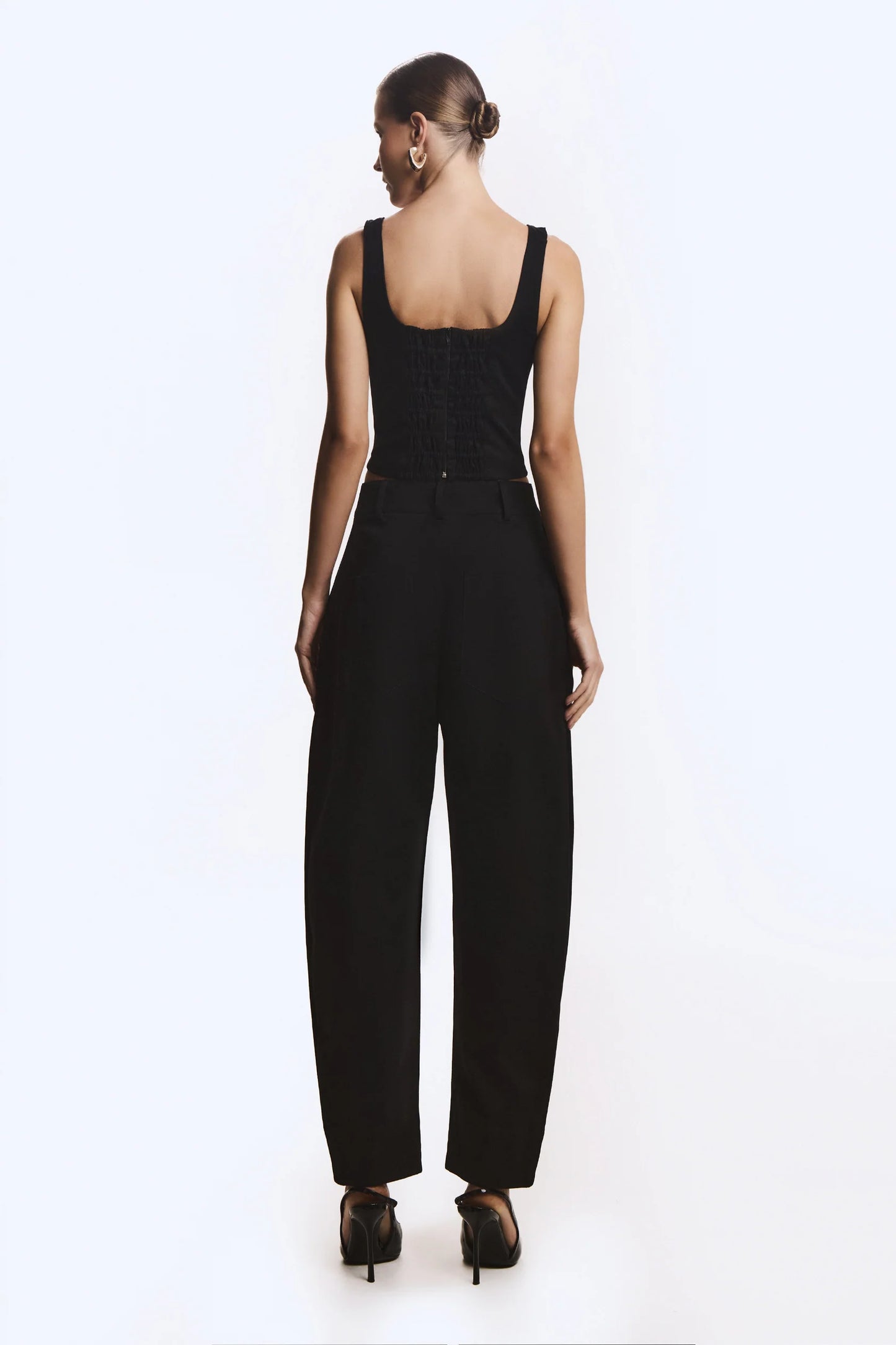 CALCA BAGGY ESTRUCTURADO NEGRO