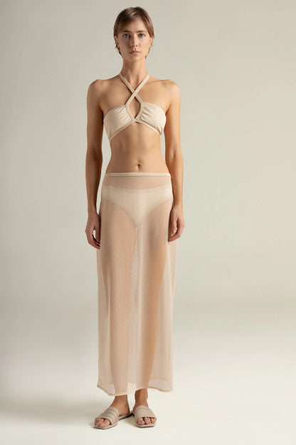 FALDA LARGA BEIGE