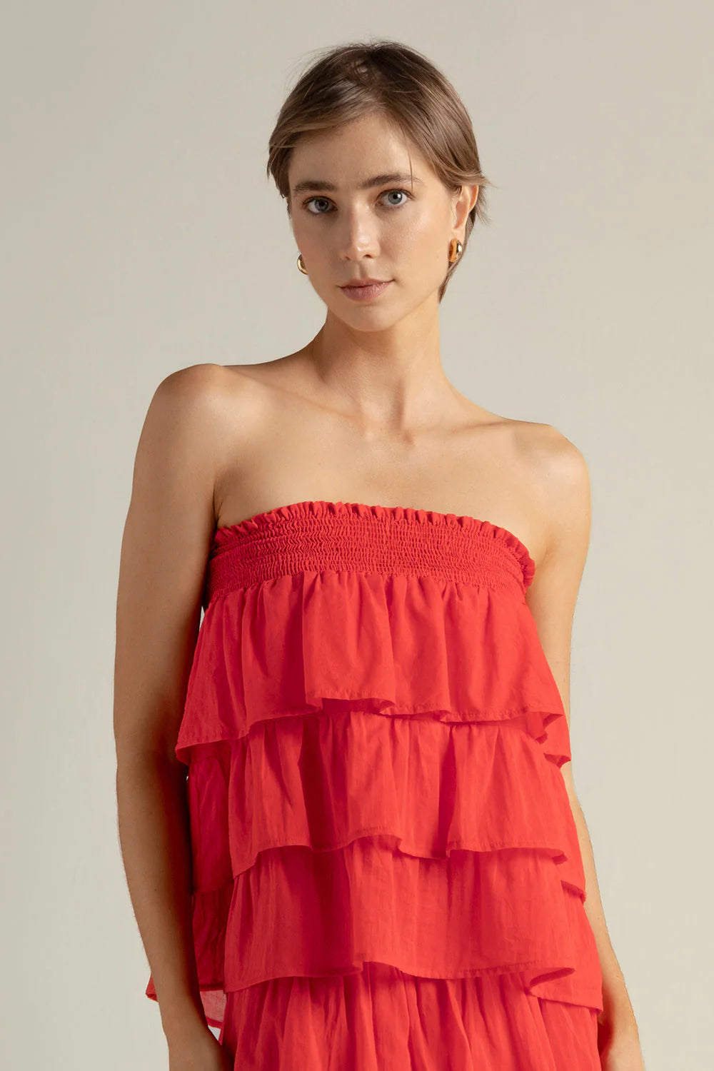 SHIRT SKIRT RED