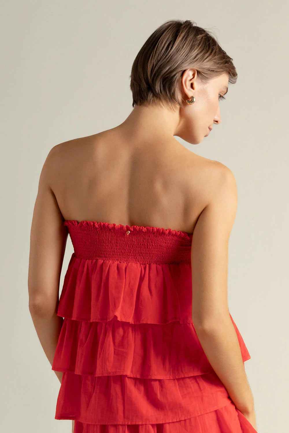 SHIRT SKIRT RED