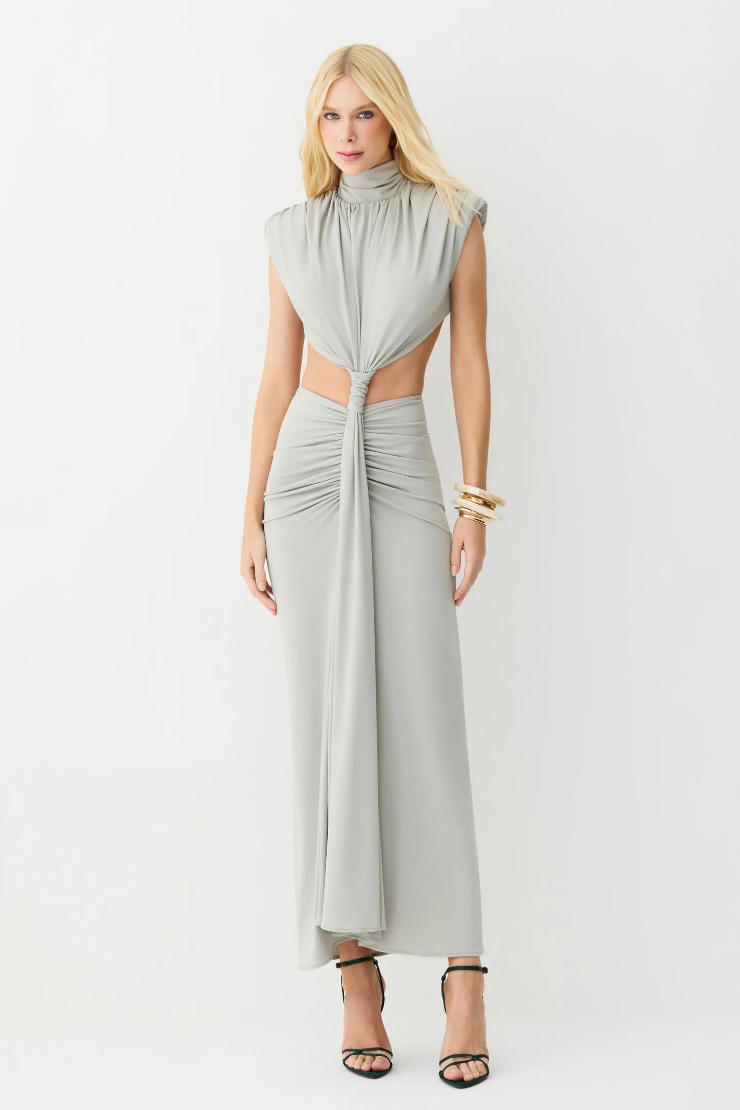 VESTIDO MIDI ABERTURA LATERAL Y COSTAS 11680