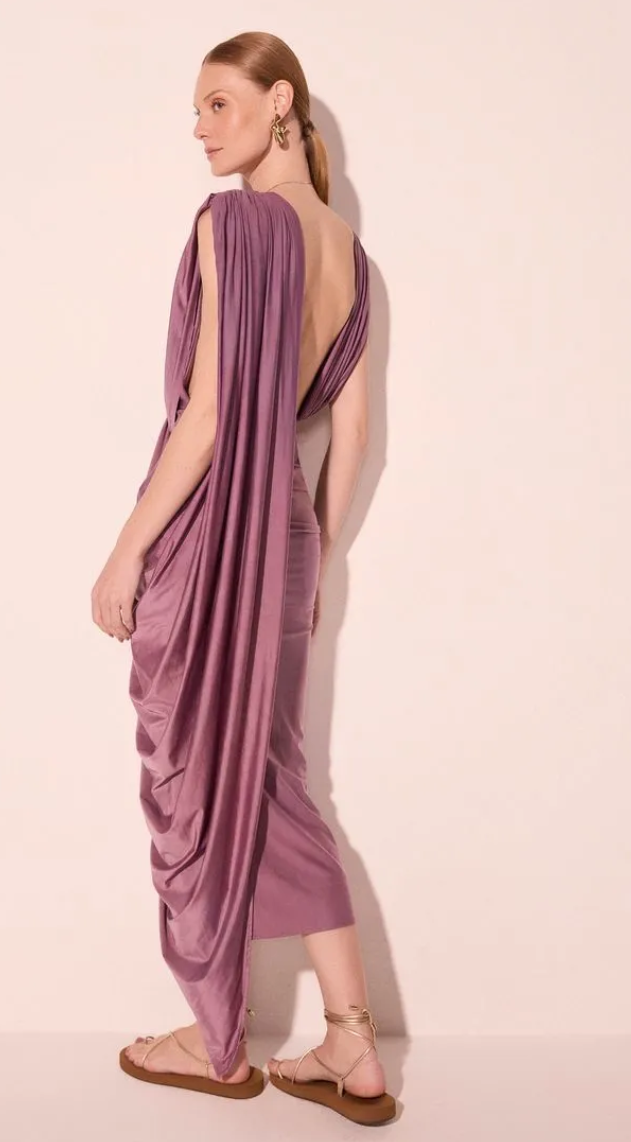 VESTIDO MIDI BROMELIA PÚRPURA