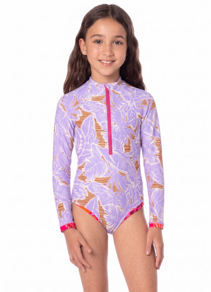 FLORAL PINK ONE PIECE GIRLS