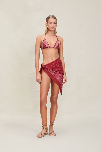 SCARF MERLOT PAREO