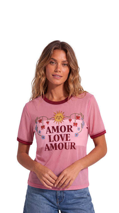 LOVE MESH SHIRT VINO