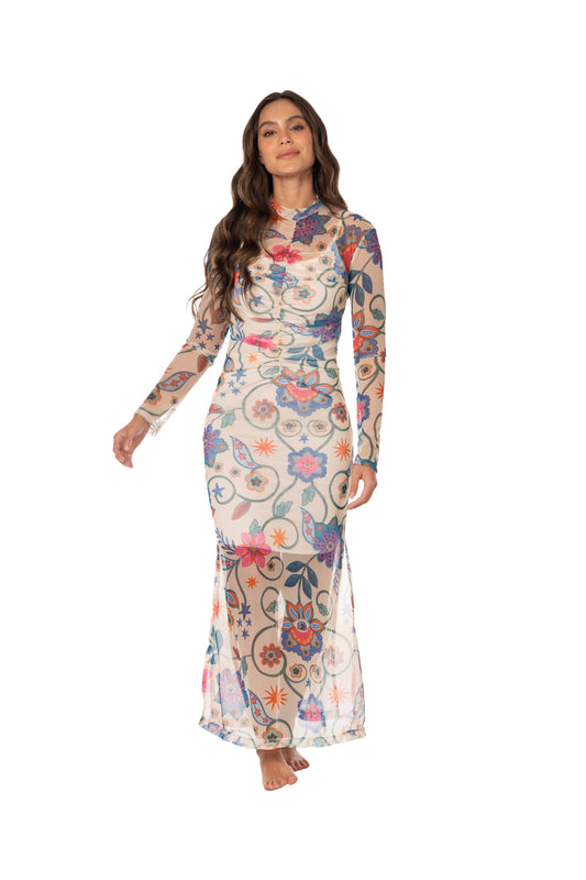 JADE MESH LONG DRESS