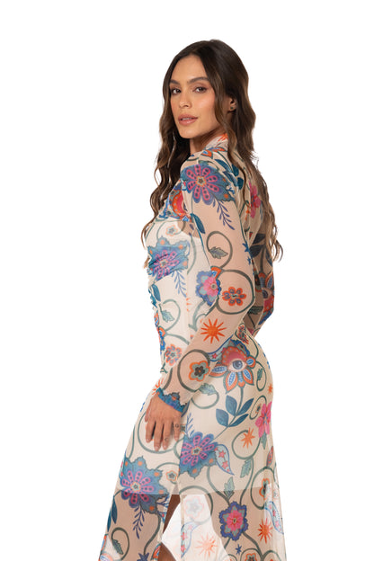 JADE MESH LONG DRESS