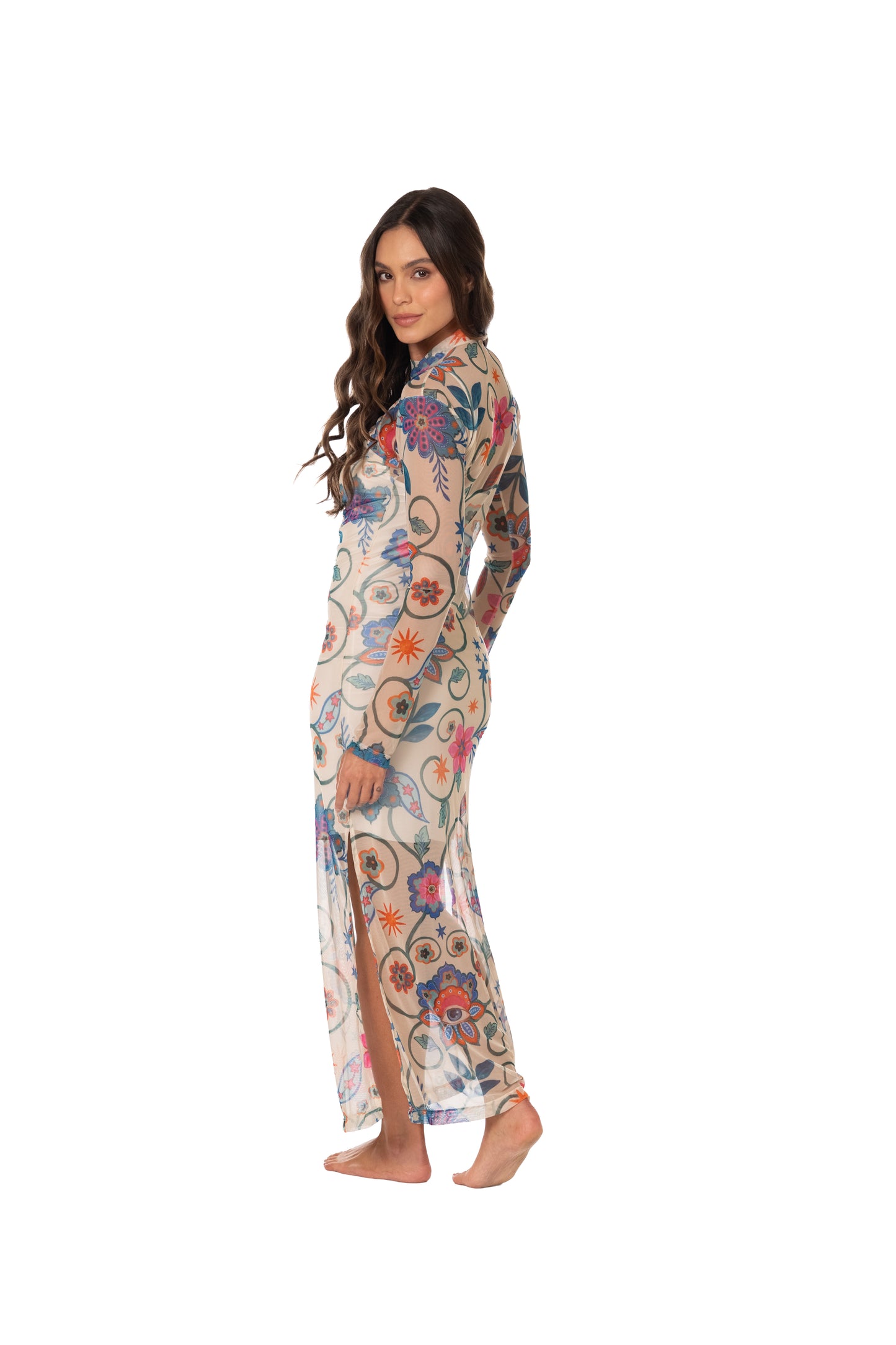 JADE MESH LONG DRESS