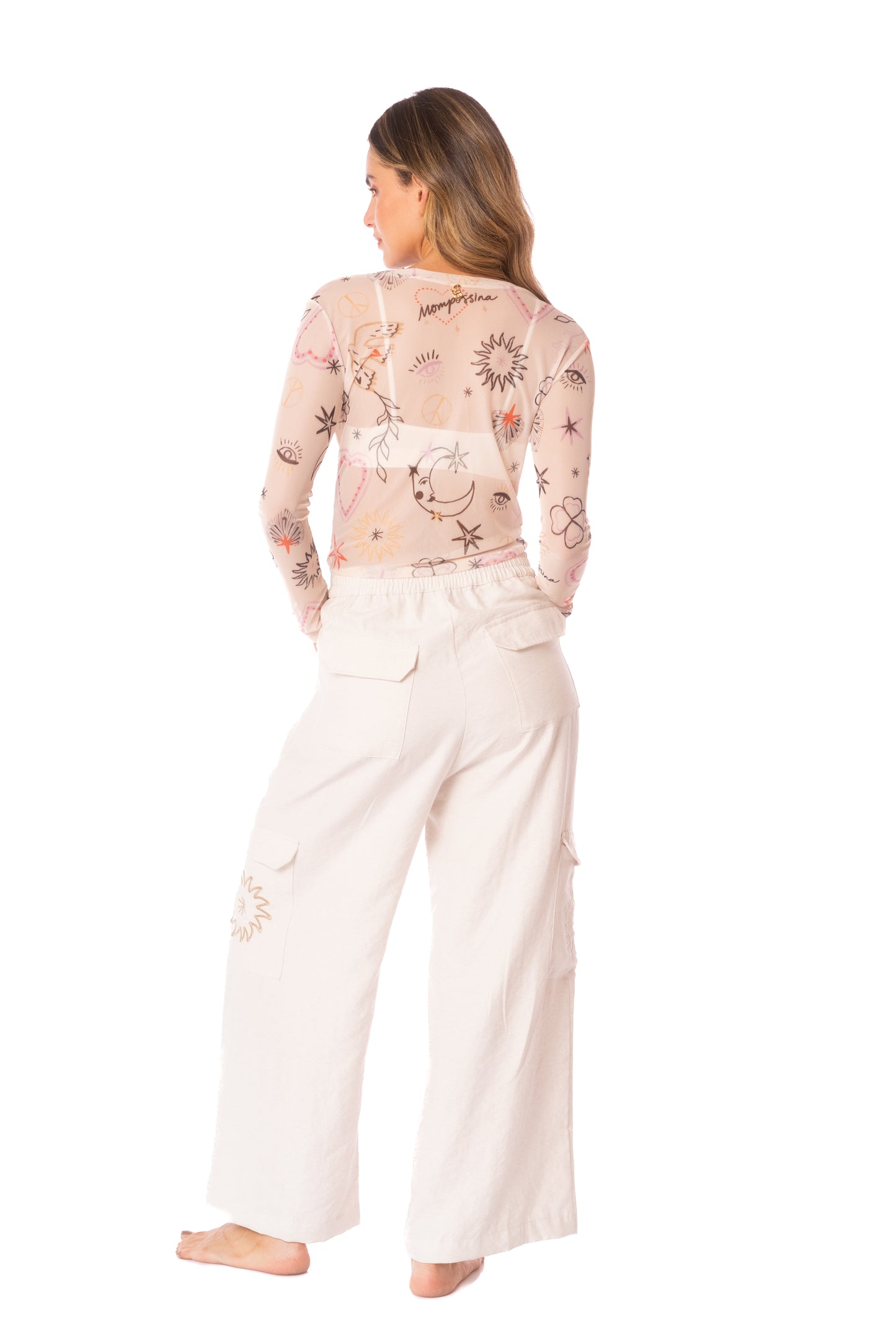 SYMBOLS MESH LONG SHIRT