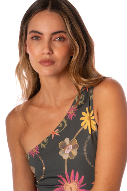GARDEN ONE SHOULDER ONE PIECE