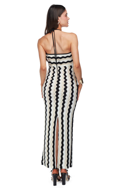 POPPY NEUTRAL KNITTED DRESS
