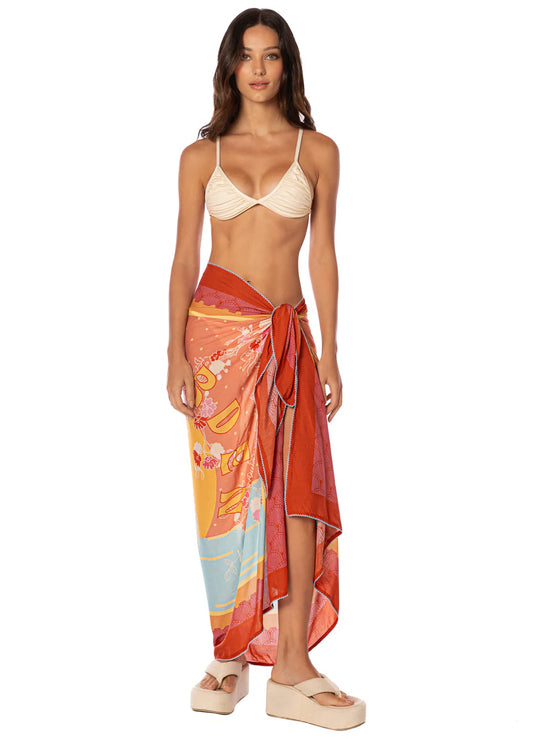 ISLA BRIGHT RED PAREO