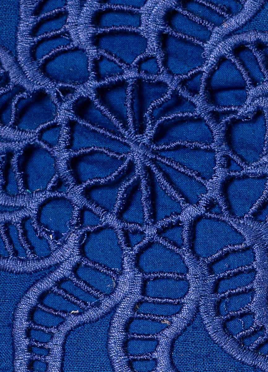 COBALT BLUE REMI V MINI DRESS