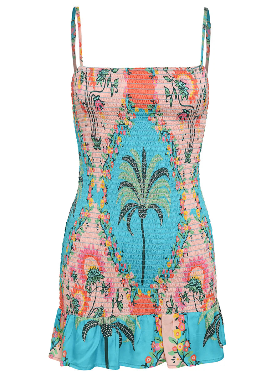 ZEPHYRA MINI DRESS AGUAMARINE