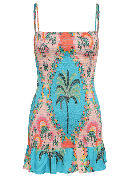 ZEPHYRA MINI DRESS AGUAMARINE