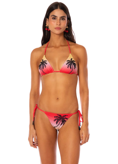 CHERRY PALM BALMY SLIDING TRIANGLE BIKINI