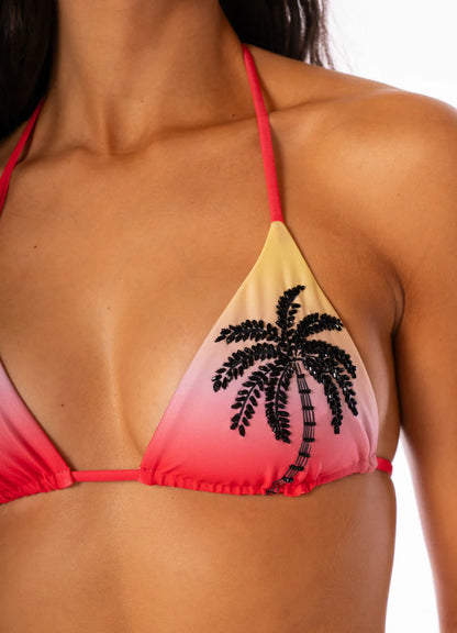 CHERRY PALM BALMY SLIDING TRIANGLE BIKINI