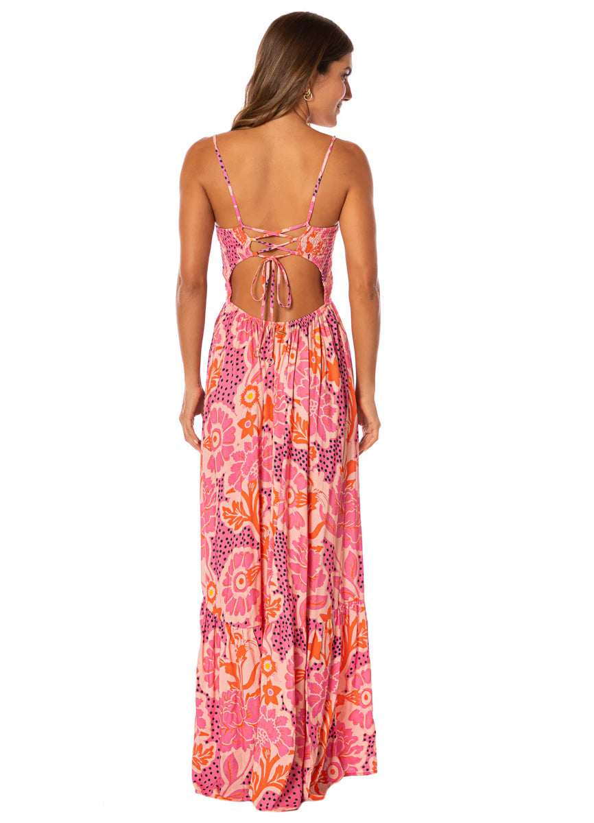 BLUSH FLORAL LAVINIA LONG DRESS