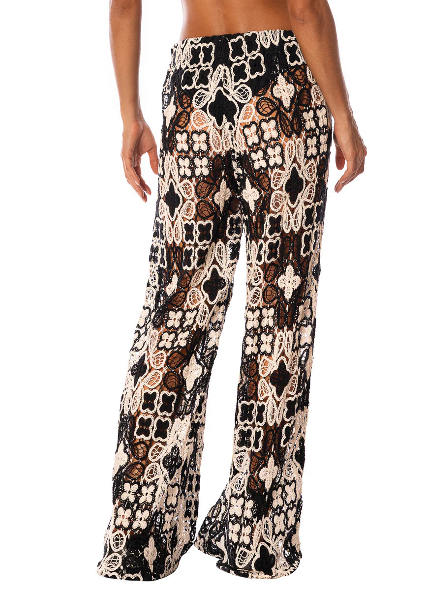 FLORAL KNIT RAISIN SET PANTS