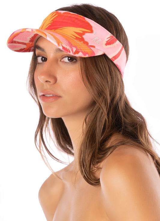 PINK PALMS SUNNY VISOR