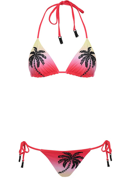 CHERRY PALM BALMY SLIDING TRIANGLE BIKINI