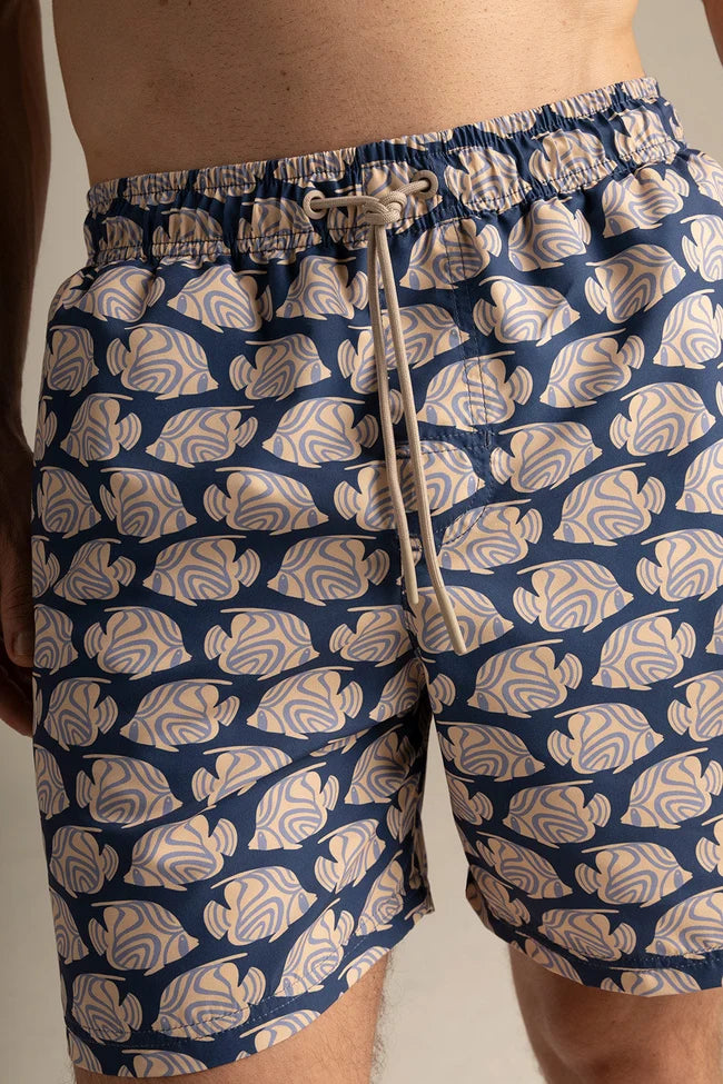 SHORT MEN DARK BLUE FISH