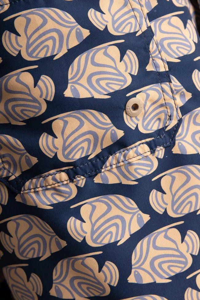 SHORT MEN DARK BLUE FISH