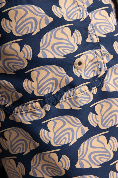 SHORT MEN DARK BLUE FISH