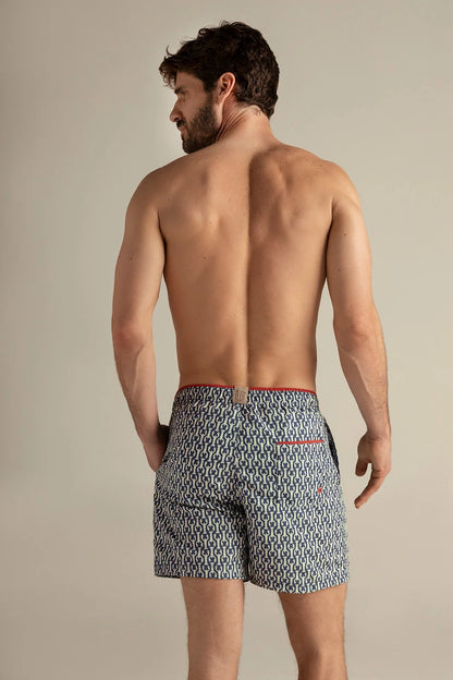 SHORT MEN LANGOSTAS BLUE AND RED