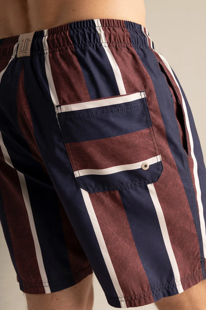 SHORT MEN RAYAS BLUE VINO