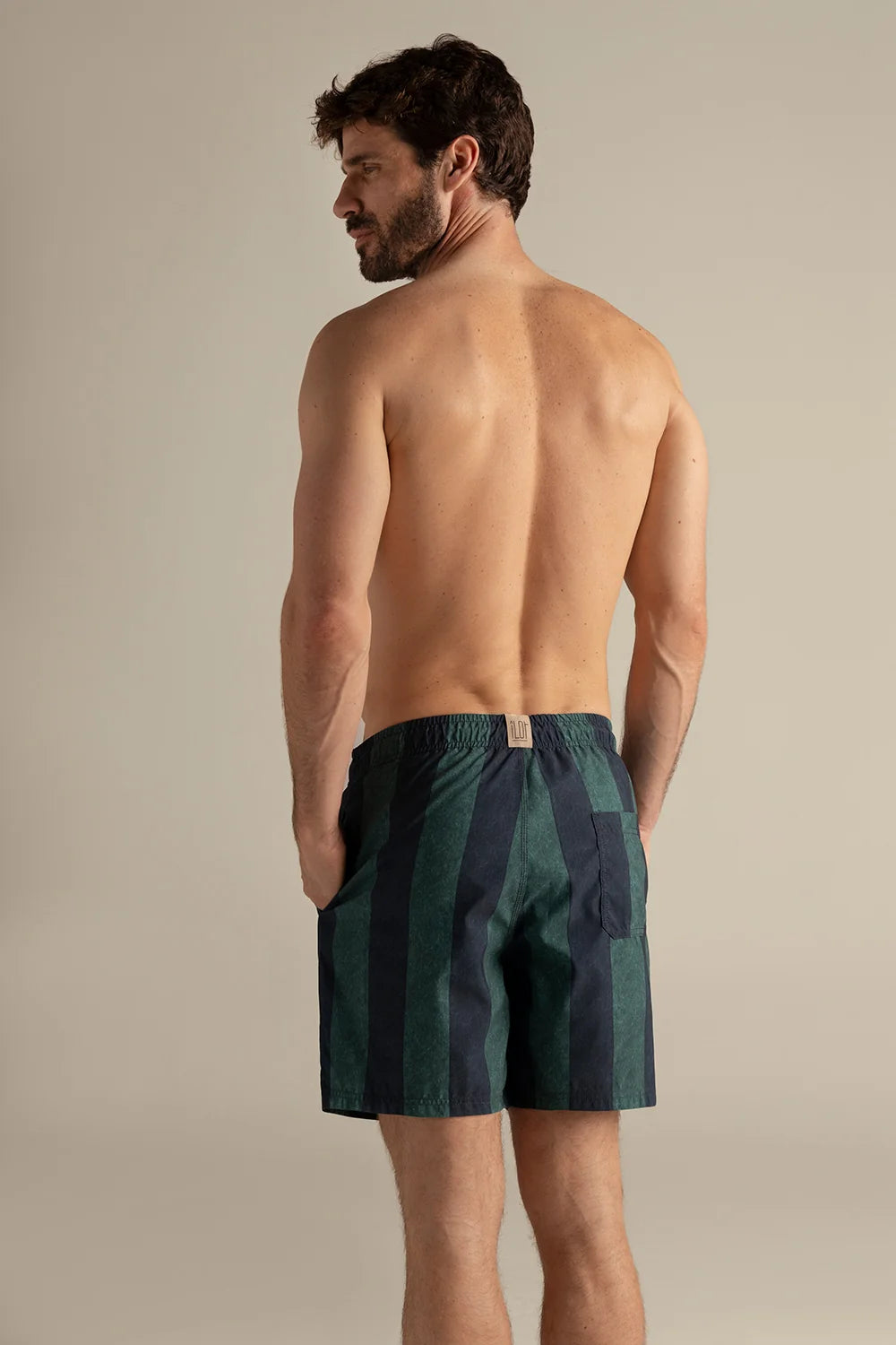 SHORT MEN RAYAS GREEN BLUE