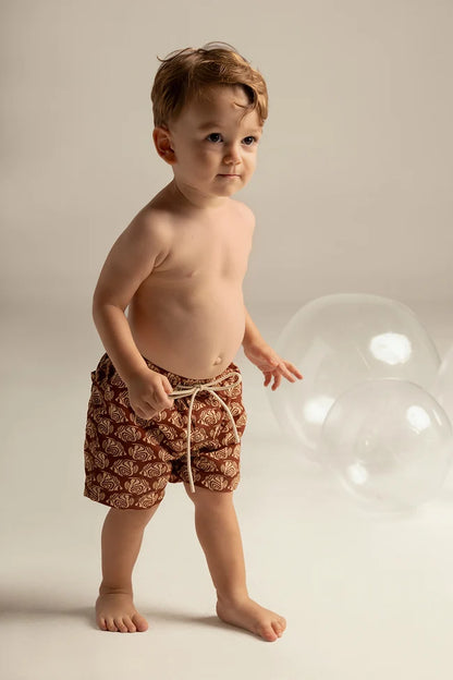 SHORT KIDS PECES TERRACOTA