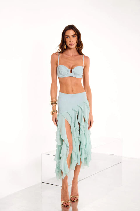 SAIA ROSIE ICE BLUE SKIRT