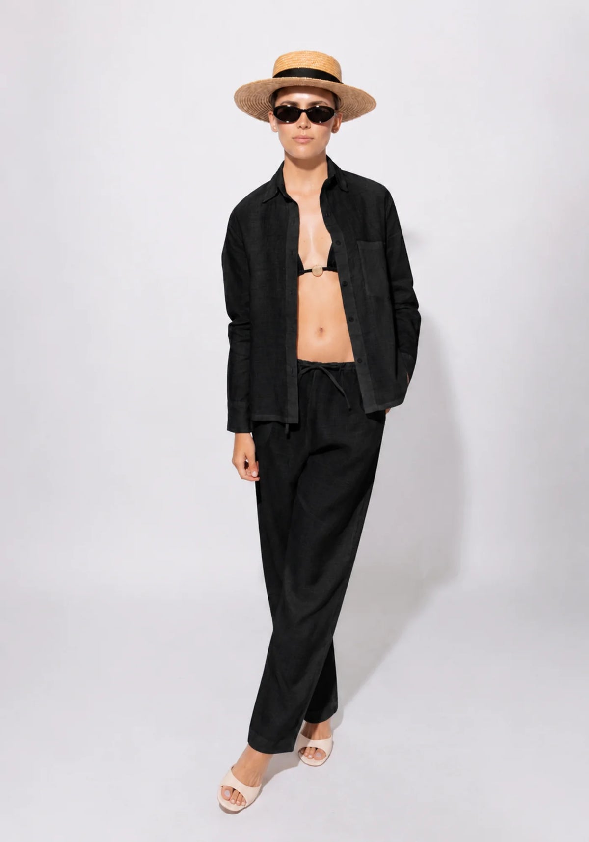 CAMISA LINO BLACK