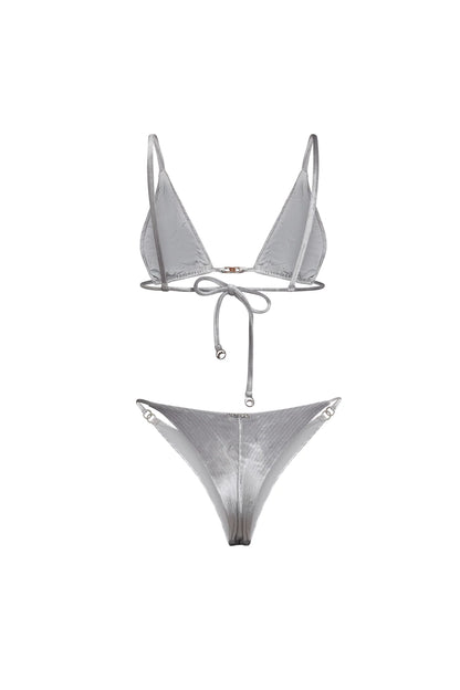 SILVER GLOW TRIANGLE BIKINI