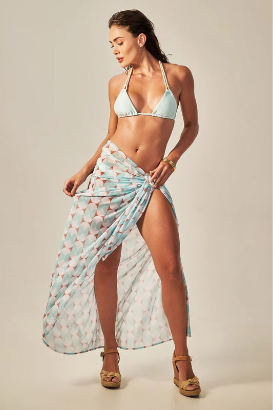 BUZIOS CANGA PAREO RETRO GREEN