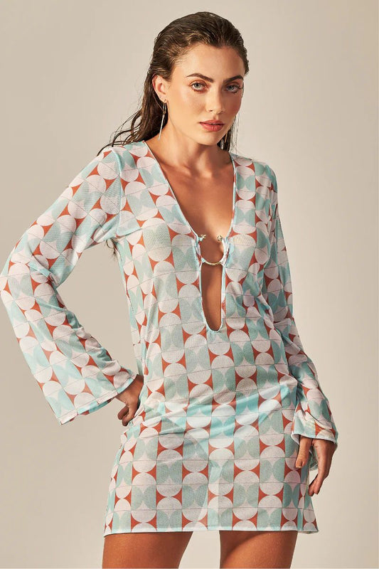 SIXTY MINI DRESS RETRO GREEN