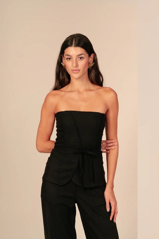 LR ZINNIA TOP BLACK