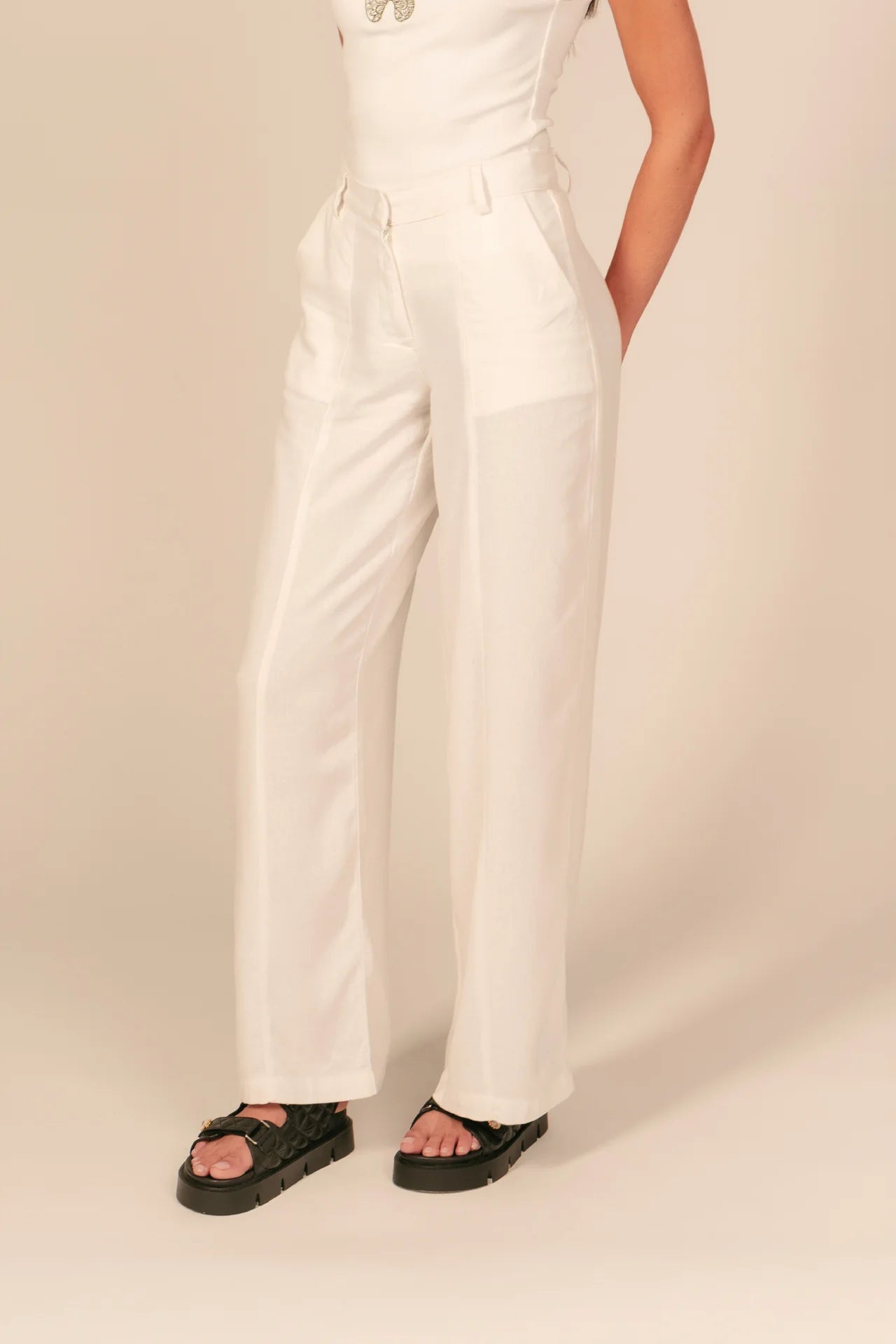 LR ZINNIA PANTS WHITE